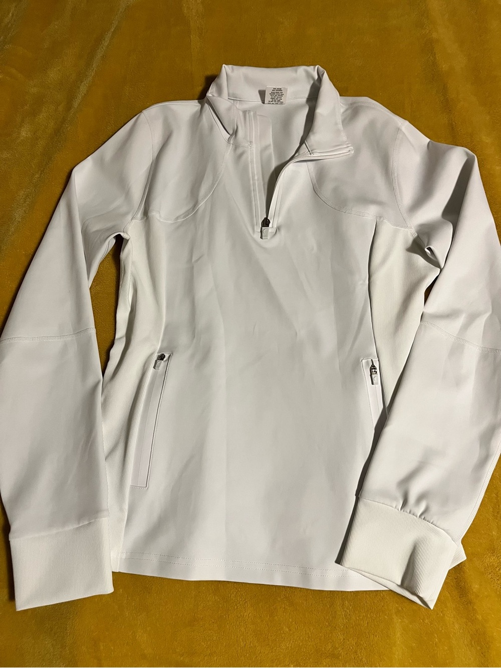 Women's White Quarter-Zip Performance Top